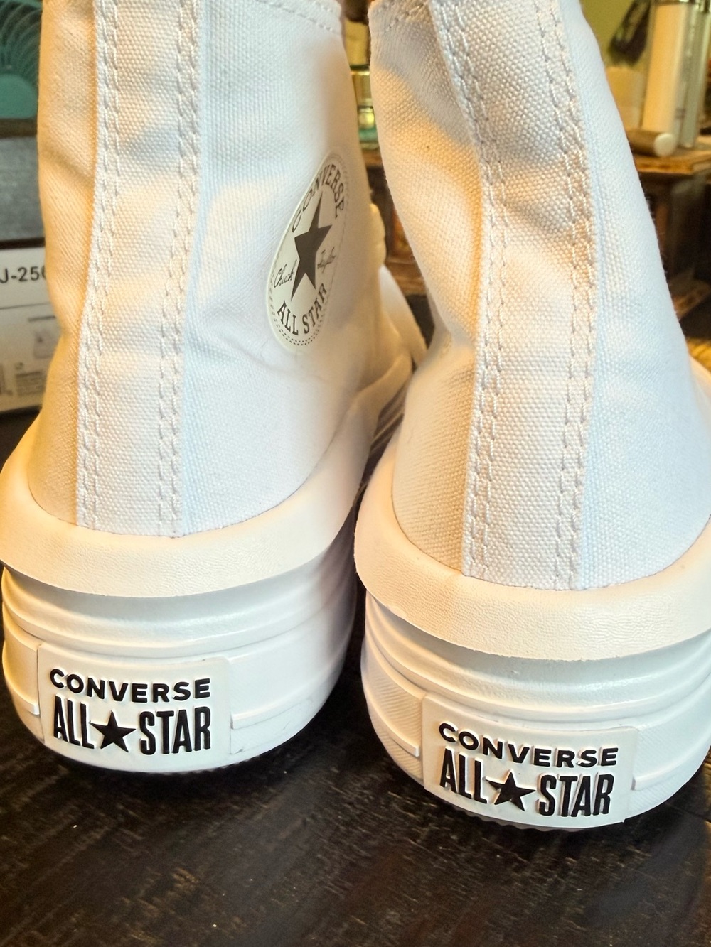 Converse White High-Top Platform Sneakers - Picture 2 of 9